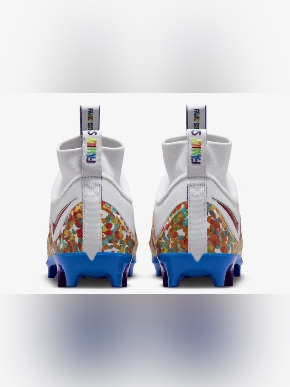 Nike LeBron IV 4 Menace 3 Fruity Pebbles  Football Cleats Men’s 10.5, NEW NWOT - Picture 4 of 16